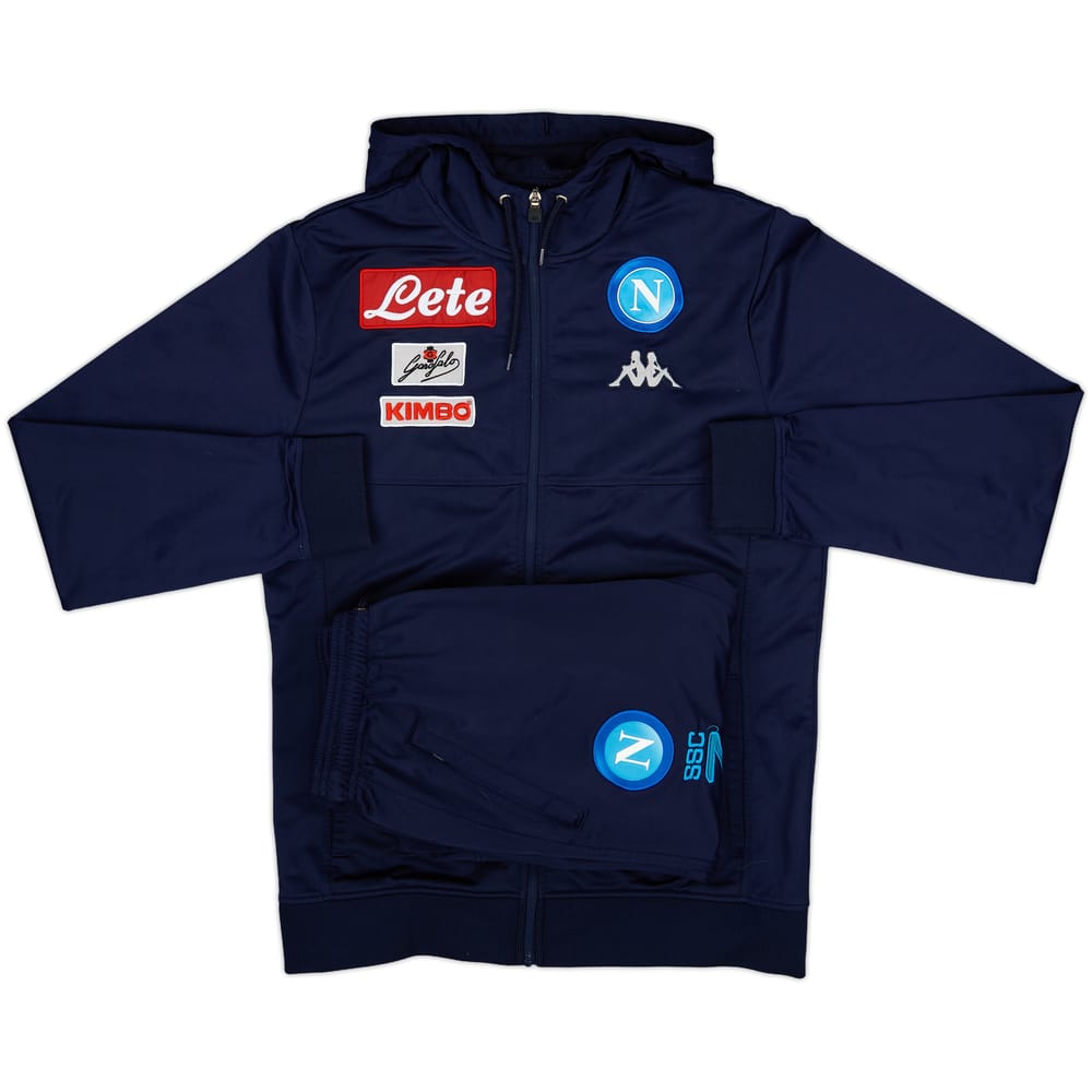 2017-18 Napoli Kappa Tracksuit - 9/10 - (L)