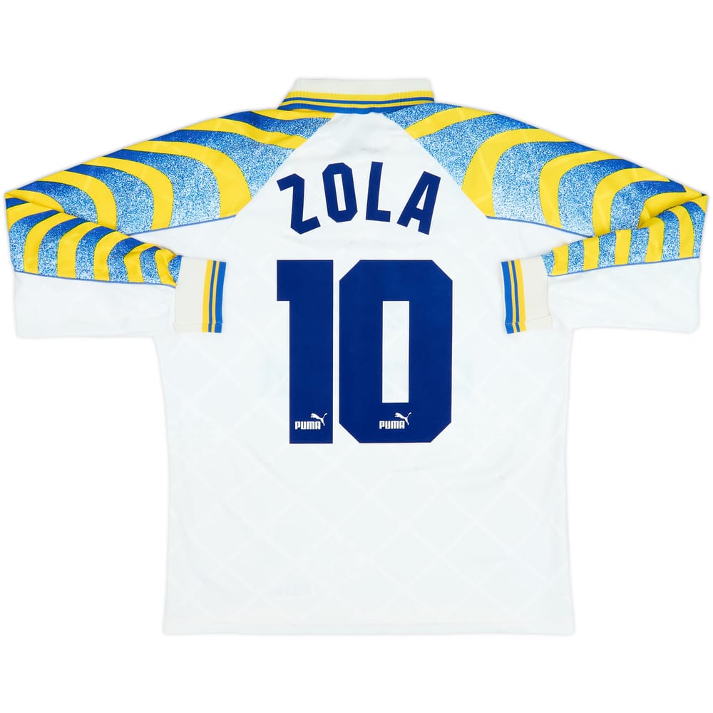 1995-97 Parma Local Manga Larga Camiseta Zola #10 - 6/10 - (M)