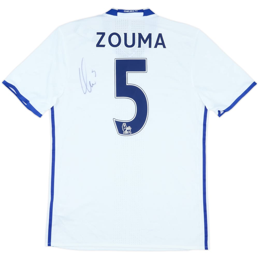 2016-17 Chelsea Player Issue Signed Third Shirt Zouma #5