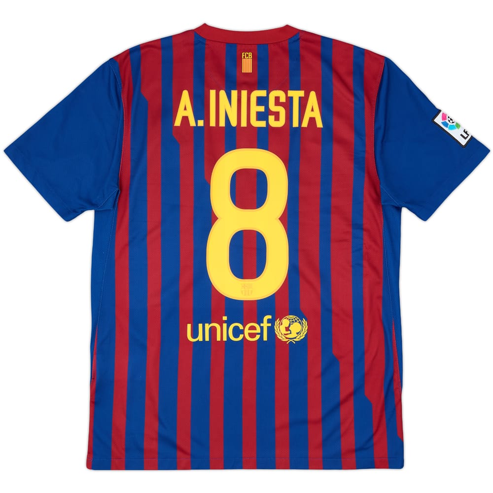 2011-12 Barcelona Home Shirt A.Iniesta #8 - 8/10 - (M)