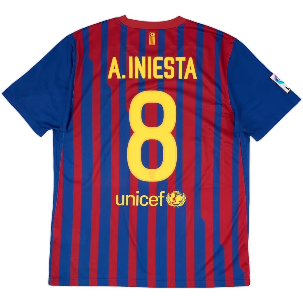 2011-12 Barcelona Home Shirt A.Iniesta #8 - 9/10 - (L)