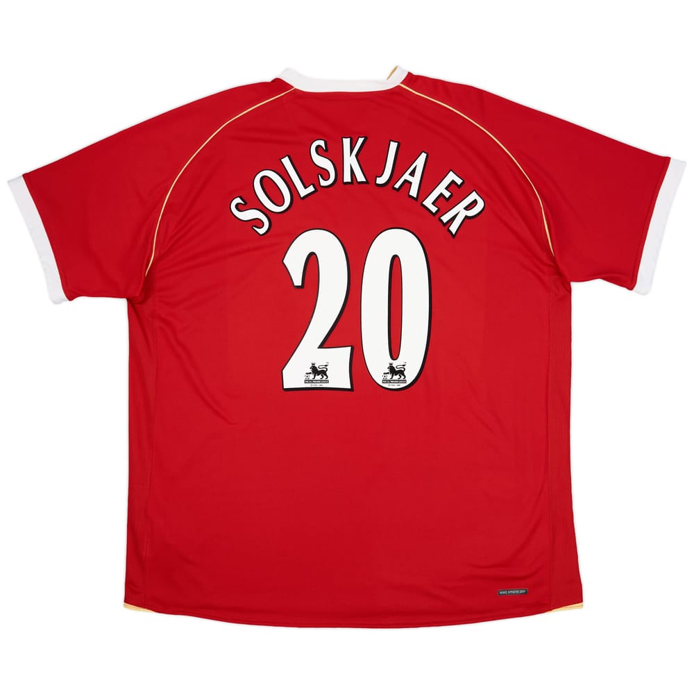 2006-07 Manchester United Home Shirt Solskjaer #20 - 8/10 - (3XL)