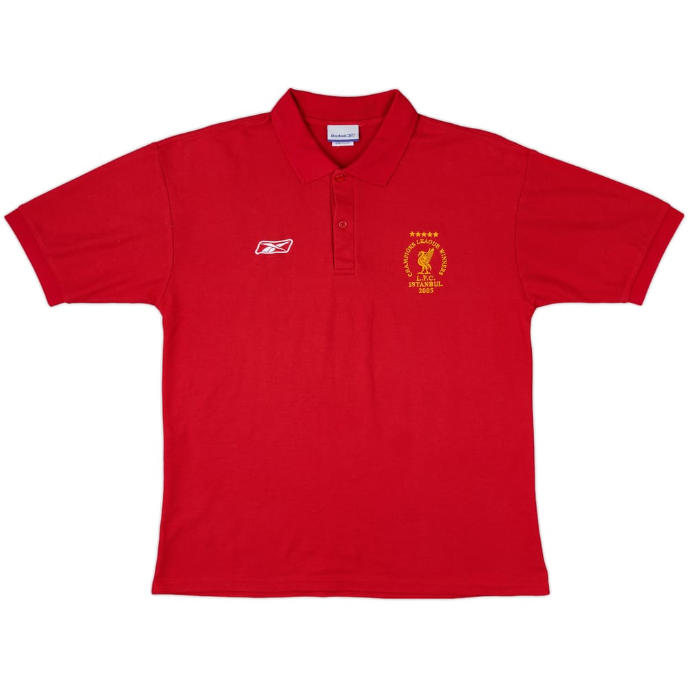 2005-06 Liverpool 'CL Winners' Reebok Polo Shirt - 8/10 - (M)