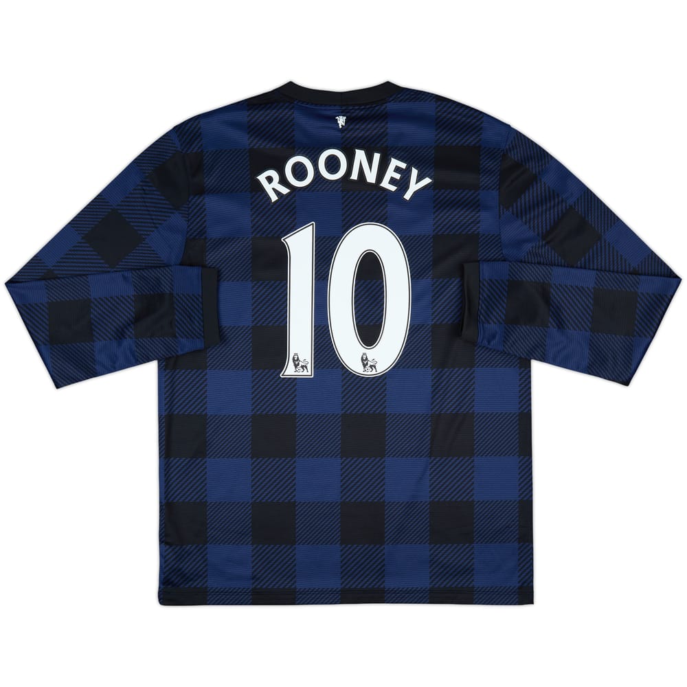 2013-14 Manchester United Away L/S Shirt Rooney #10 - 8/10 - (L)