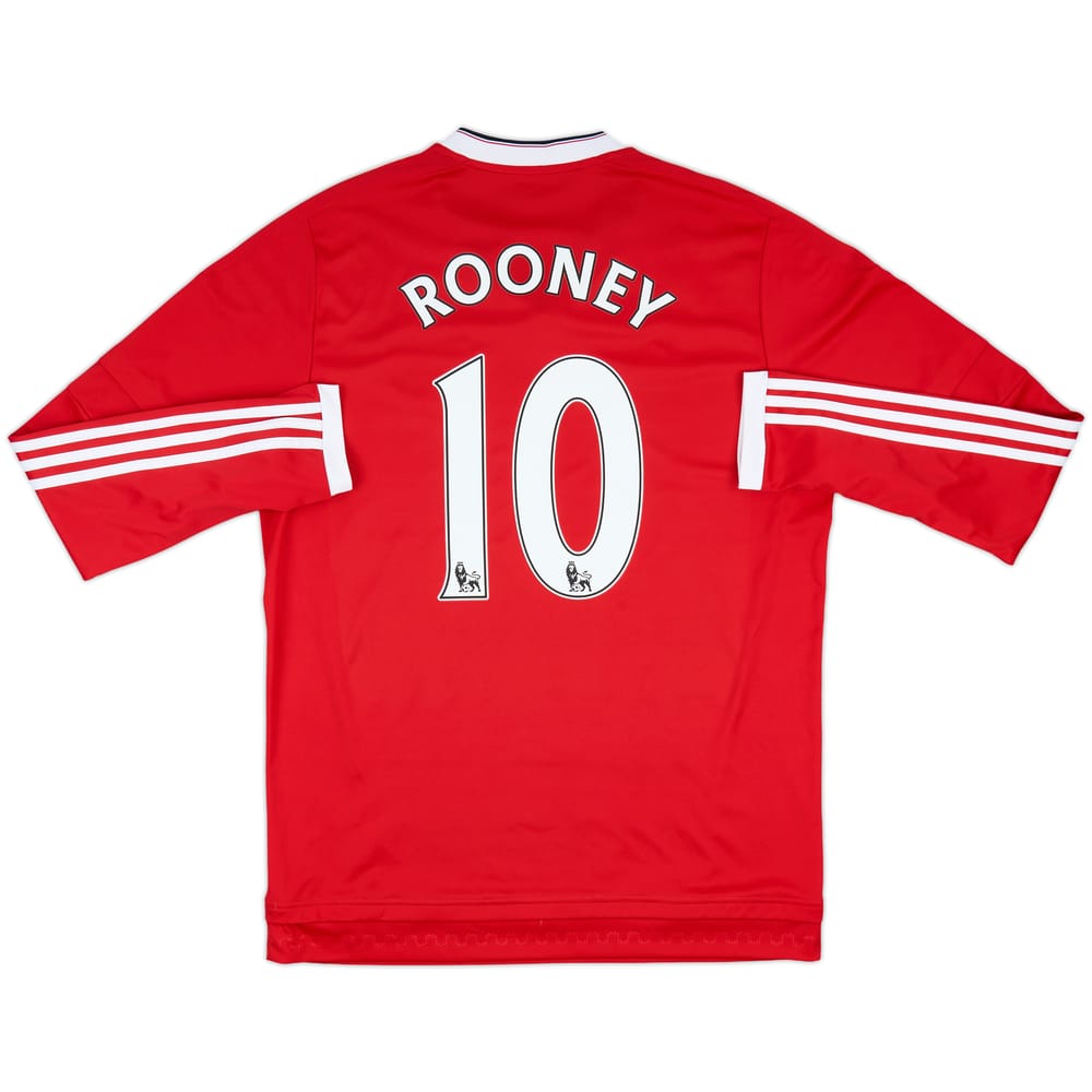 2015-16 Manchester United Home L/S Shirt Rooney #10 - 10/10 - (L)