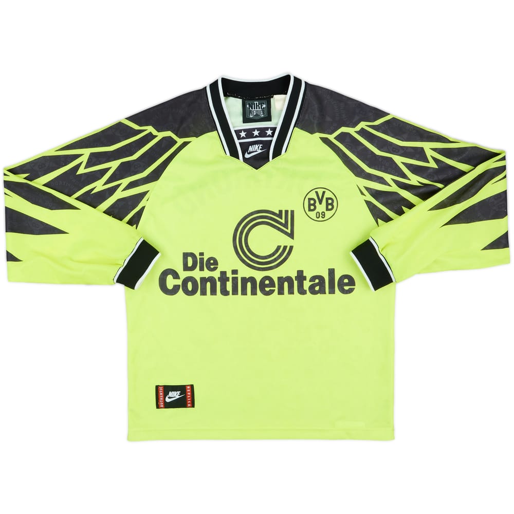 1994-95 Borussia Dortmund Home L/S Shirt - 7/10 - (L.Boys)