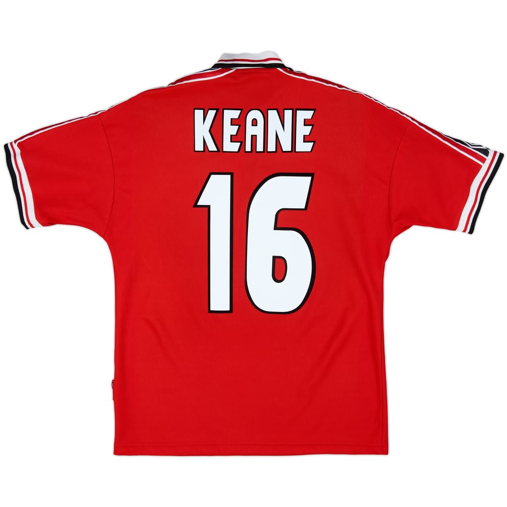 1998-00 Manchester United Home Shirt Keane #16 - 8/10 - (M)