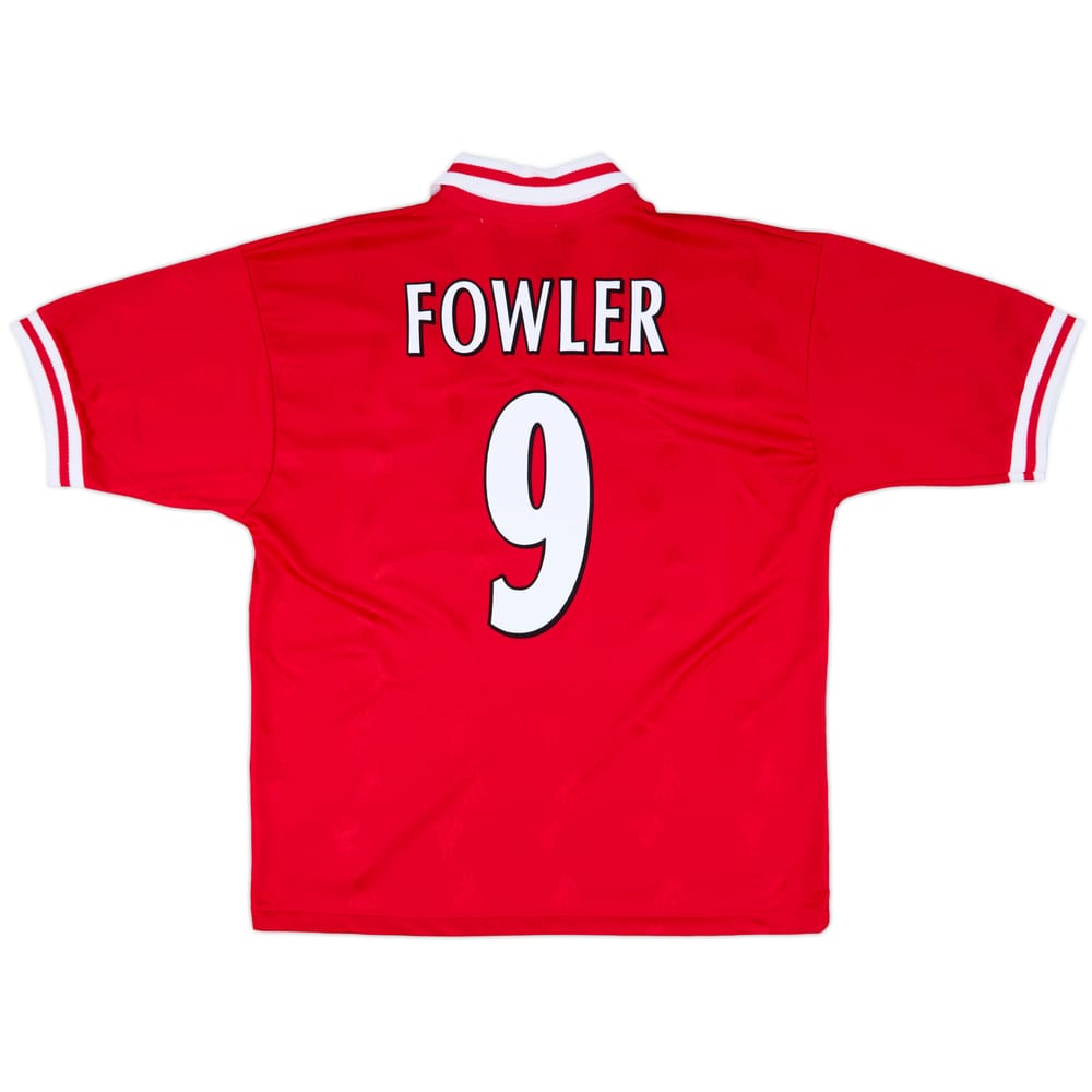 1996-98 Liverpool Home Shirt Fowler #9 - 8/10 - (L)