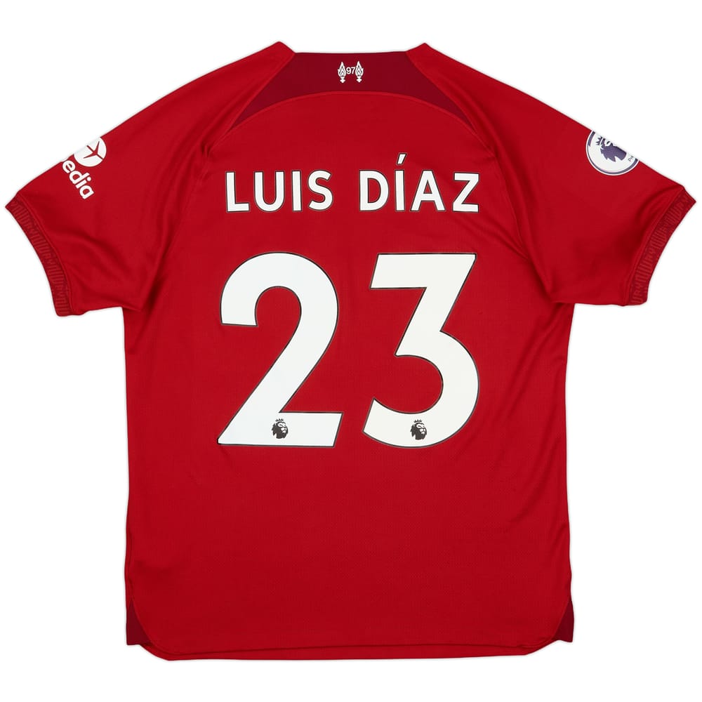 2022-23 Liverpool Home Shirt Luis Diaz #23 - 8/10 - (M)