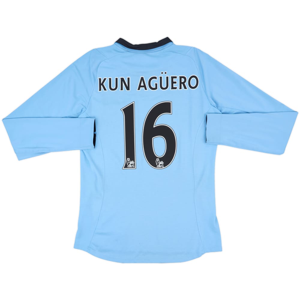 2012-13 Manchester City Home L/S Shirt Kun Aguero #16 - 6/10 - (M)
