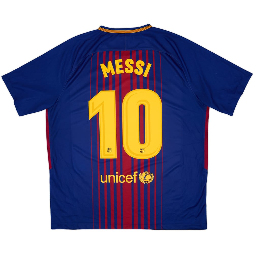 2017-18 Barcelona Home Shirt Messi #10 - 8/10 - (XL)