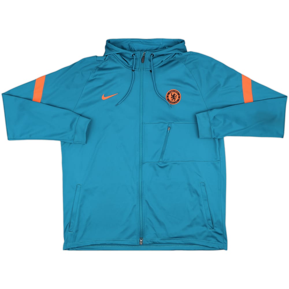 2021-22 Chelsea adidas Hooded Sweat Top - 9/10 - (XXL)