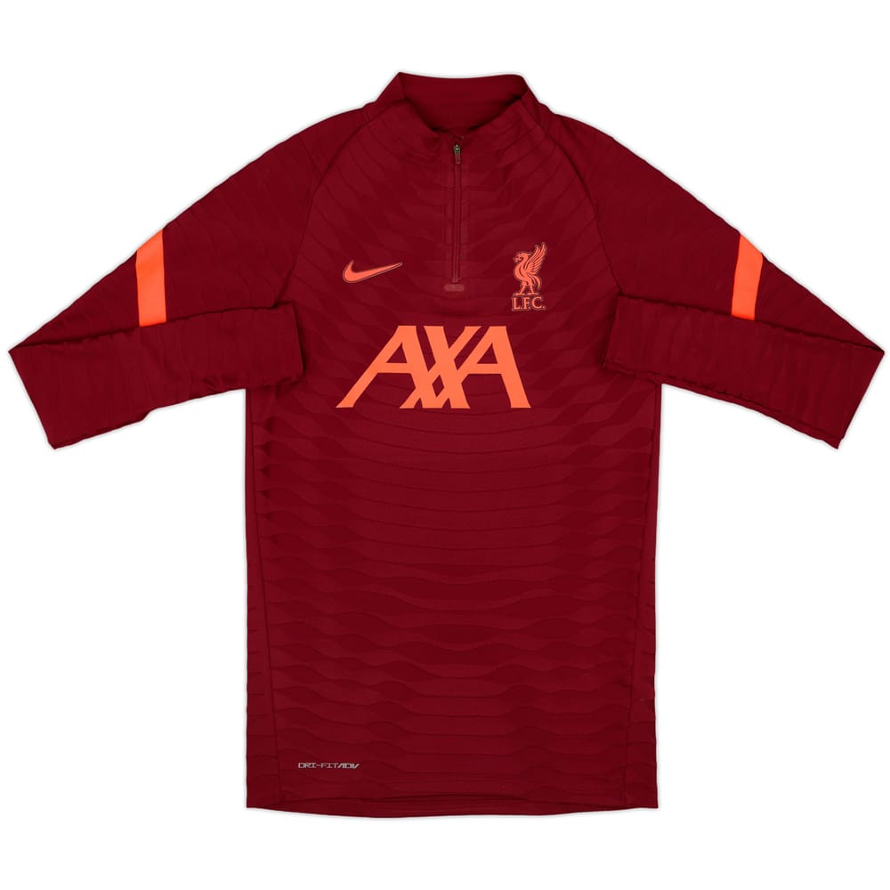 2021-22 Liverpool Nike Player Issue 1/4 Zip Drill Top - 8/10 - (S)