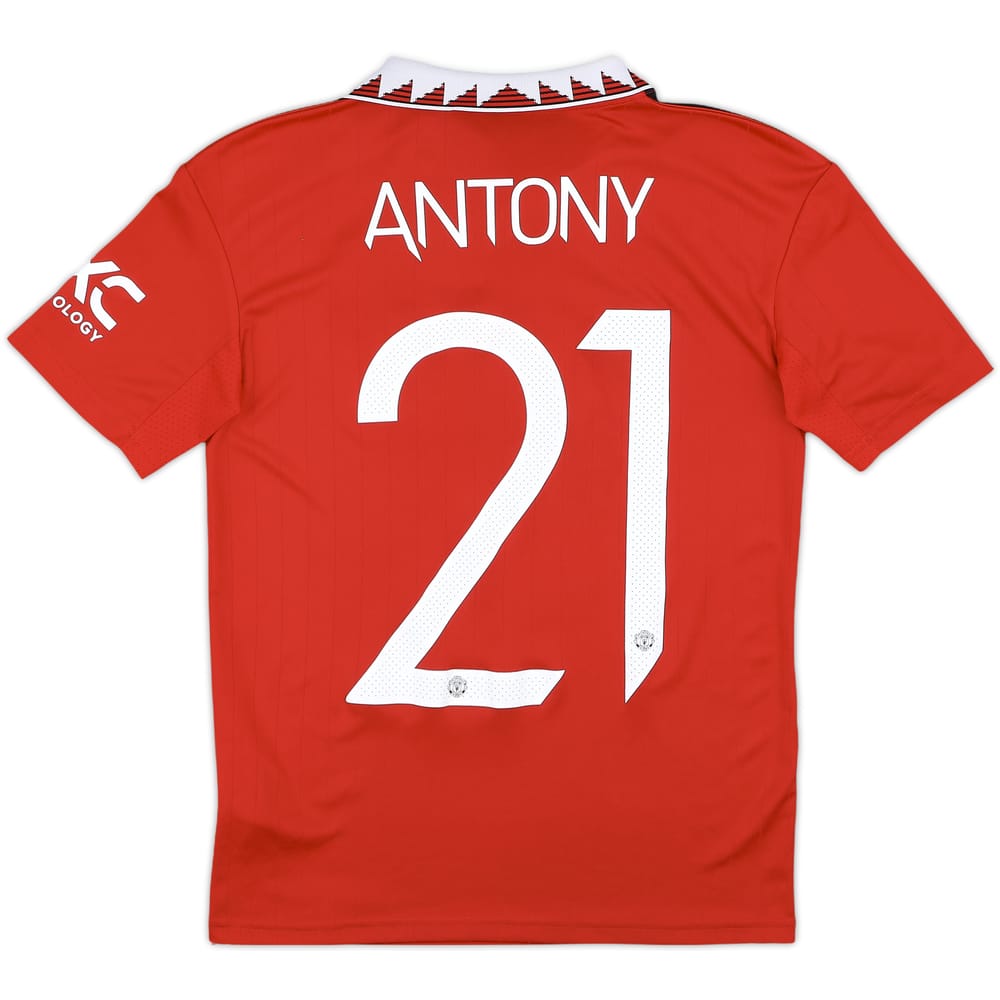 2022-23 Manchester United Home Shirt Antony #21 - 8/10 - (M.Boys)