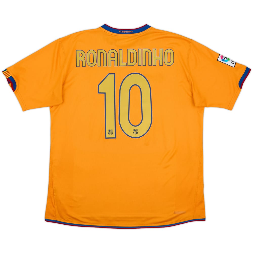 2006-08 Barcelona Away Shirt Ronaldinho #10 - 8/10 - (XL)