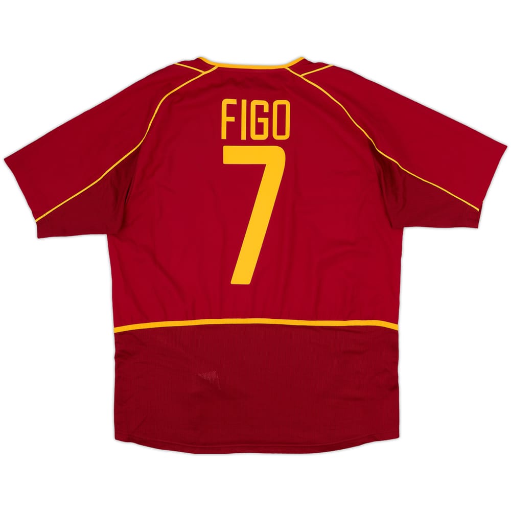 2002-04 Portugal Home Shirt Figo #7 - 9/10 - (L)