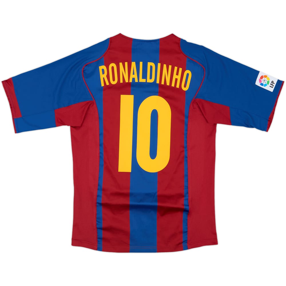 2004-05 Barcelona Home Shirt Ronaldinho #10 - 9/10 - (S)
