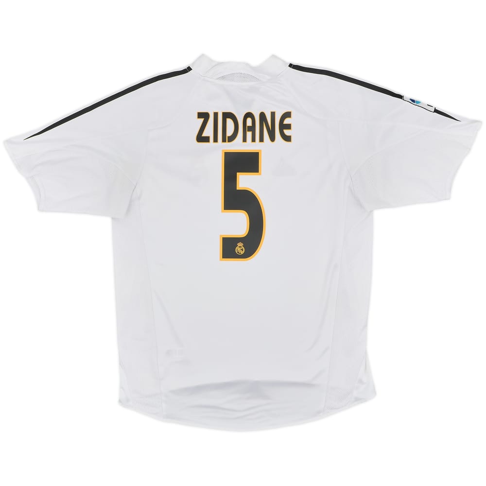 2004-05 Real Madrid Home Shirt Zidane #5 - 8/10 - (M)