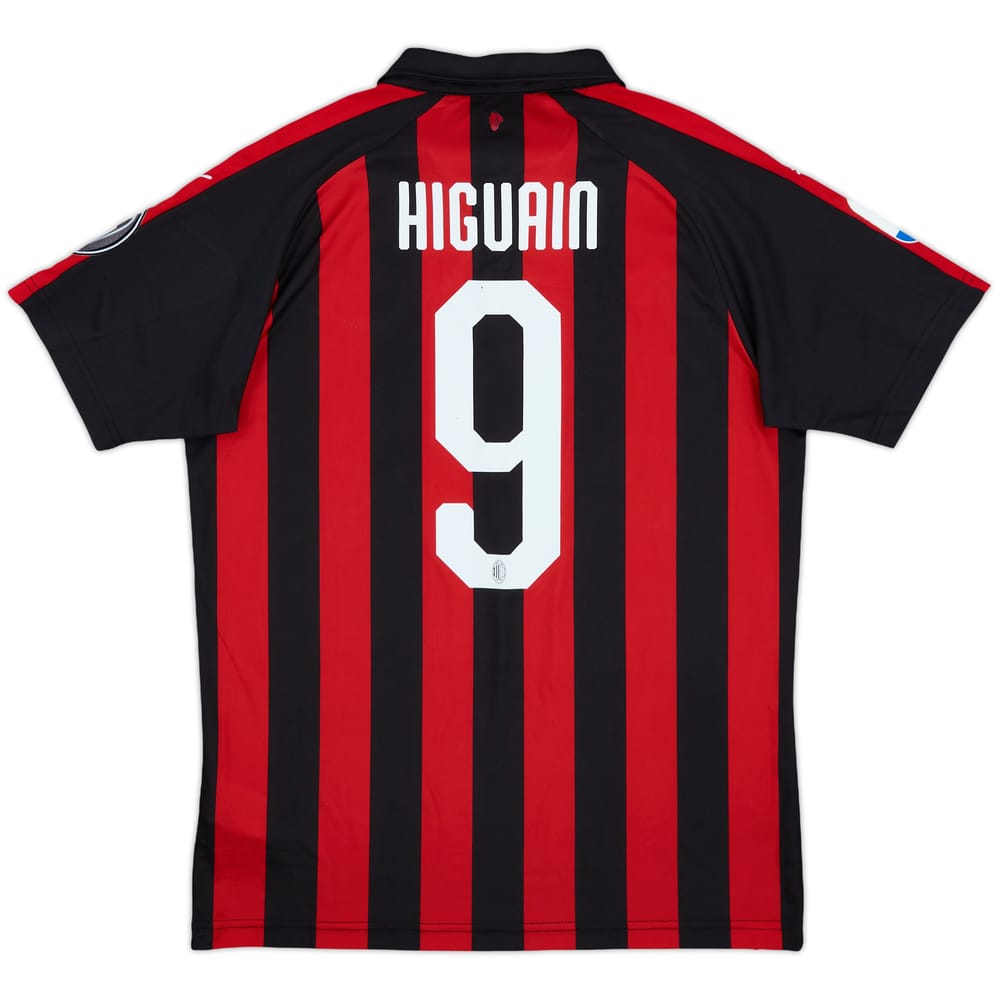 2018-19 AC Milan Home Shirt Higuain #9 - 7/10 - (M)