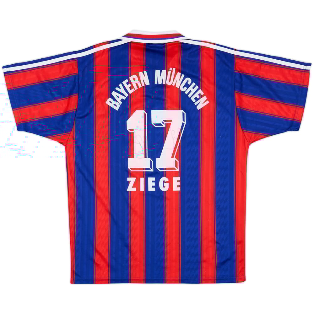 1995-97 Bayern Munich Signed Home Shirt Ziege #17 - 9/10 - (M)