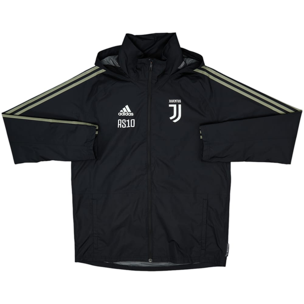 2018-19 Juventus Staff Issue adidas Hooded Rain Jacket AS10 - 8/10 - (M)
