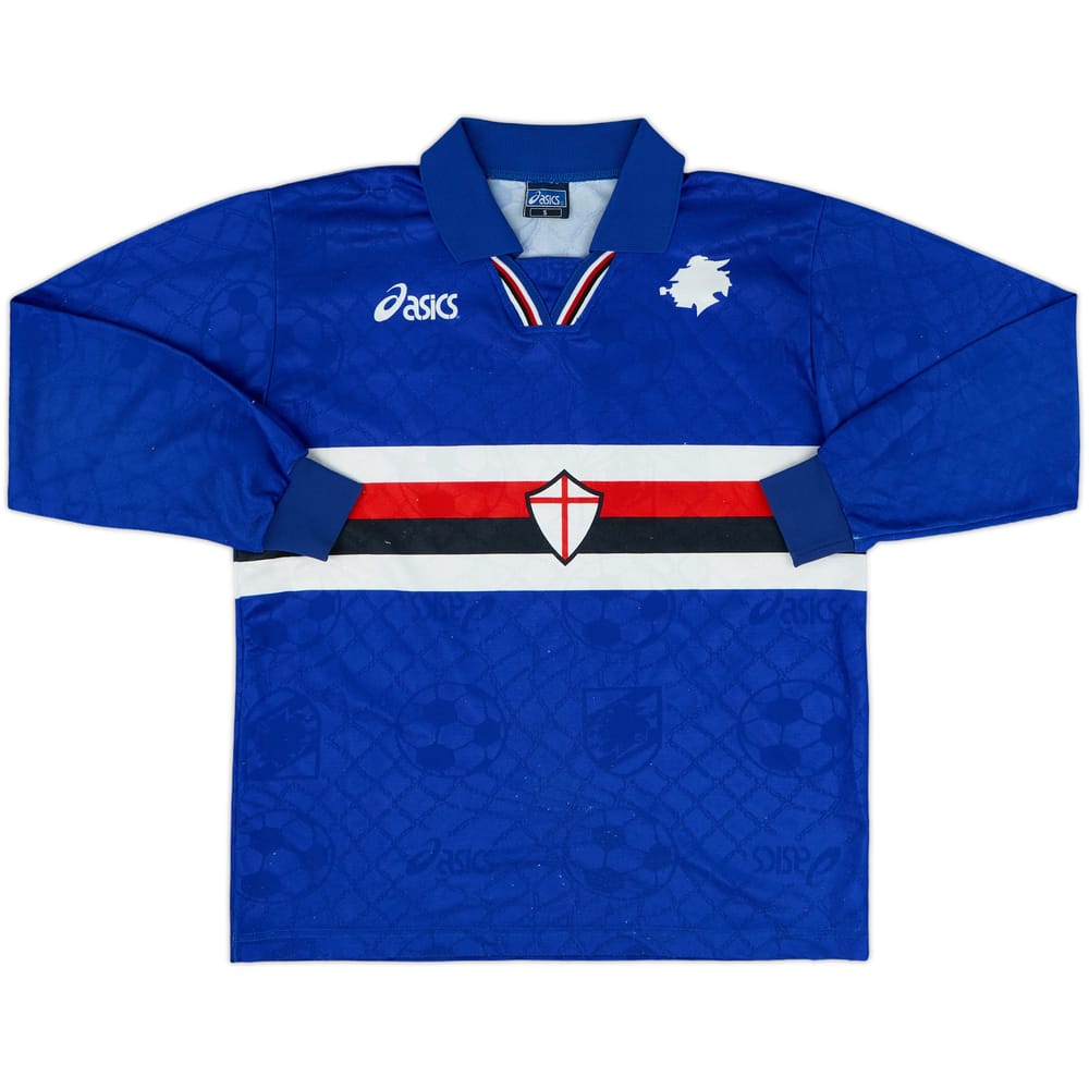 1996-97 Sampdoria Home L/S Shirt - 8/10 - (S)