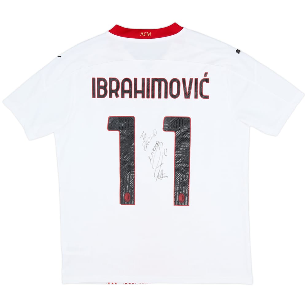 2020-21 AC Milan Signed Away Shirt Ibrahimovic #11 - 7/10 - (L)