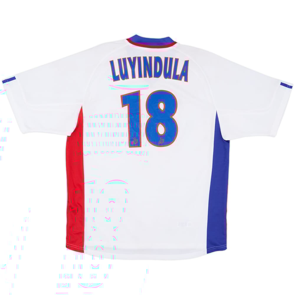 2001-02 Lyon Home Shirt Luyindula #18 - 8/10 - (L)