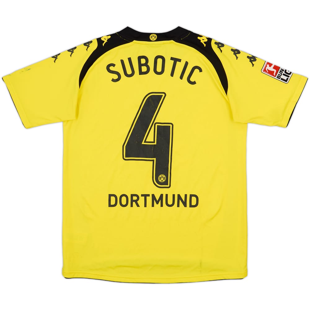 2009-10 Borussia Dortmund Home Shirt Subotic #4 - 5/10 - (XL.Boys)