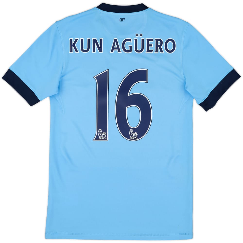 2014-15 Manchester City Home Shirt Kun Aguero #16 - 8/10 - (S)
