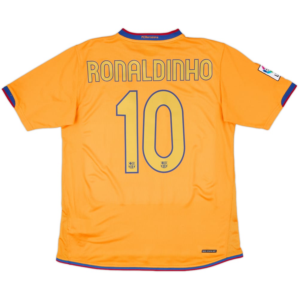2006-08 Barcelona Away Shirt Ronaldinho #10 - 7/10 - (M)