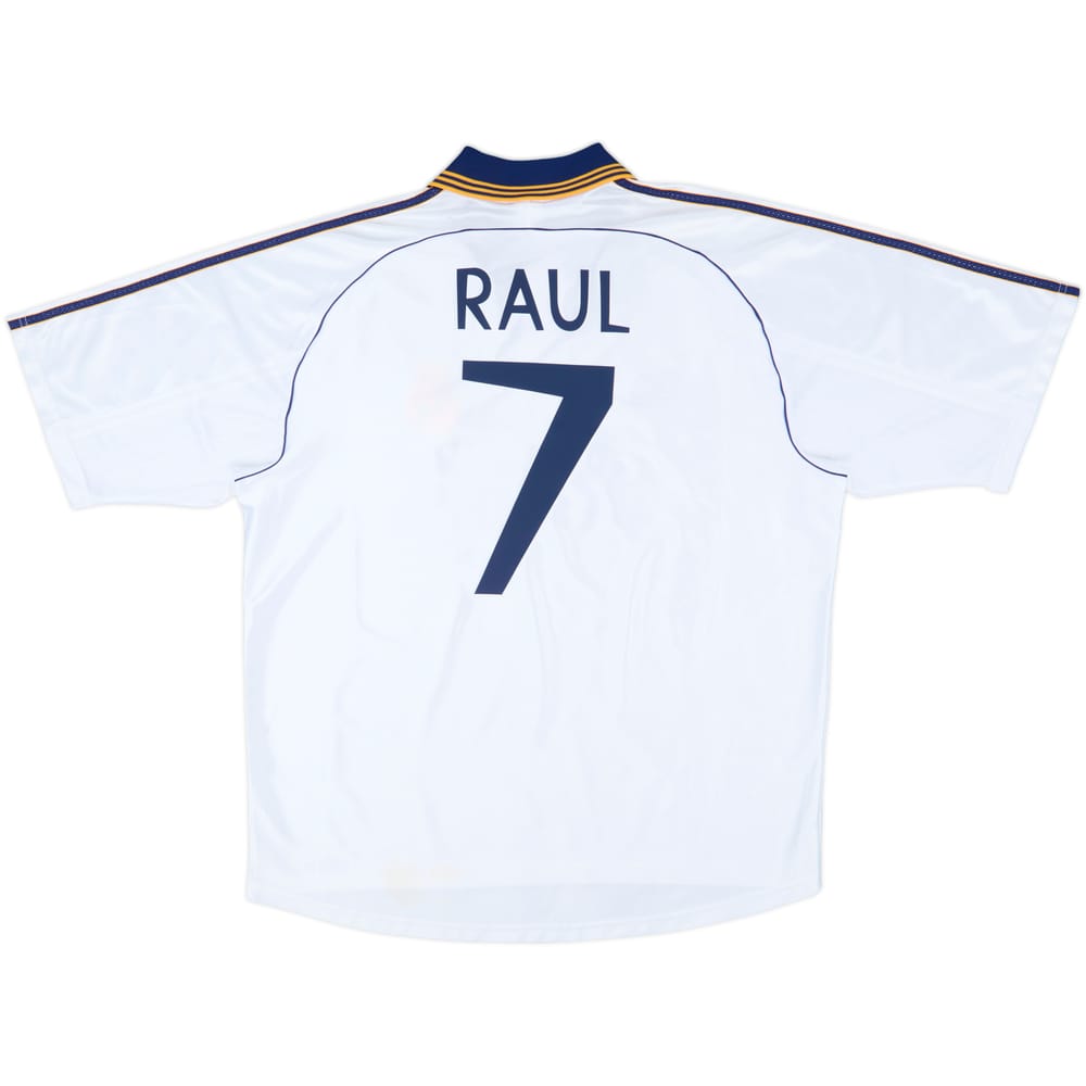 1998-00 Real Madrid Home Shirt Raul #7 - 8/10 - (XL)