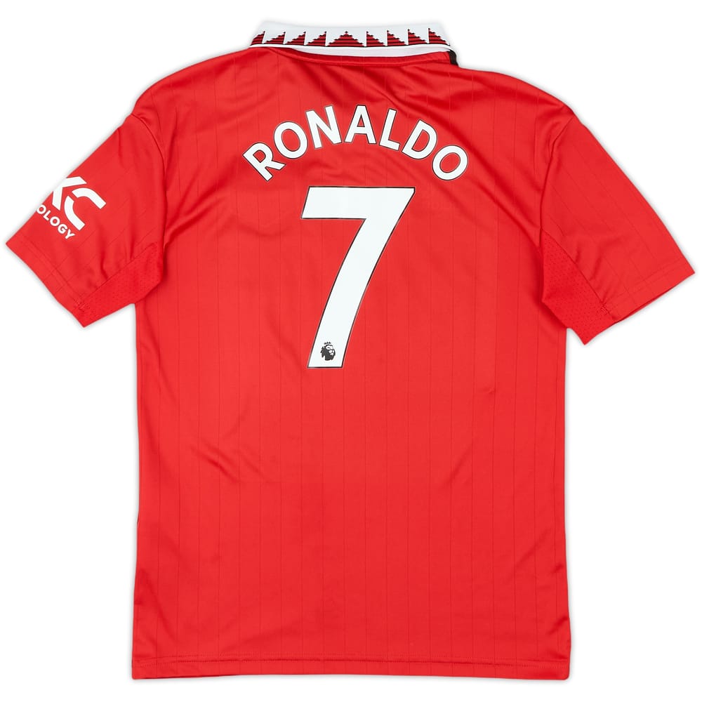2022-23 Manchester United Home Shirt Ronaldo #7 - 8/10 - (M.Boys)