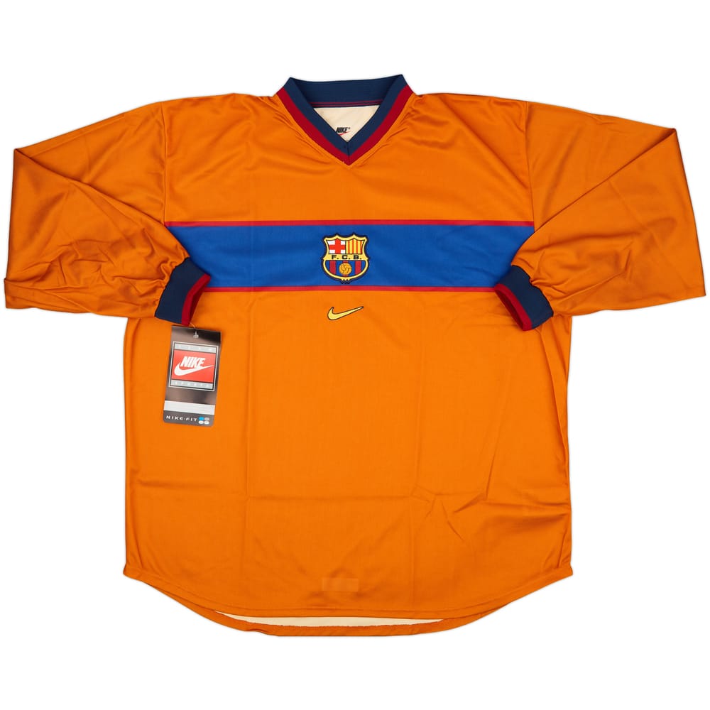 1998-00 Barcelona Player Issue Away L/S Shirt (XXL)