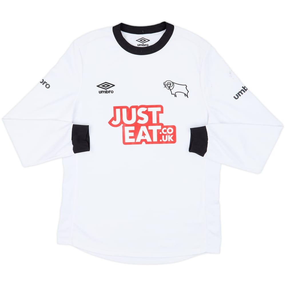 2014-15 Derby County Home L/S Shirt - 6/10 - (S)
