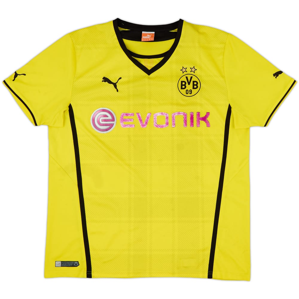 2013-14 Borussia Dortmund Home Shirt - 4/10 - (XL)