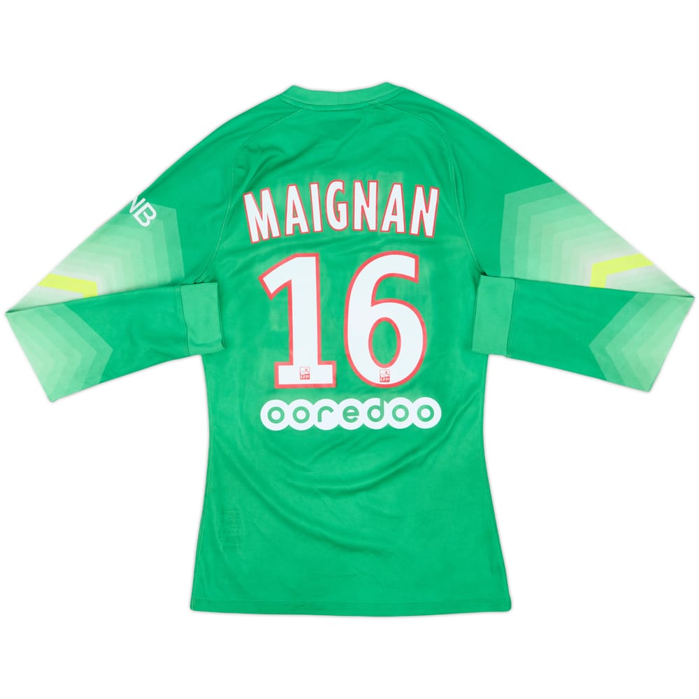 2014-15 Paris Saint-Germain Player Issue GK Shirt Maignan #16 - 7/10 - (S)