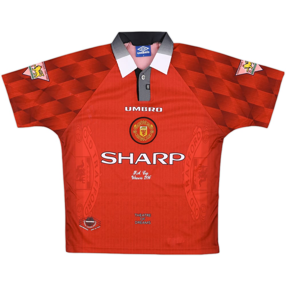 1996-98 Manchester United Home Shirt - 8/10 - (M)