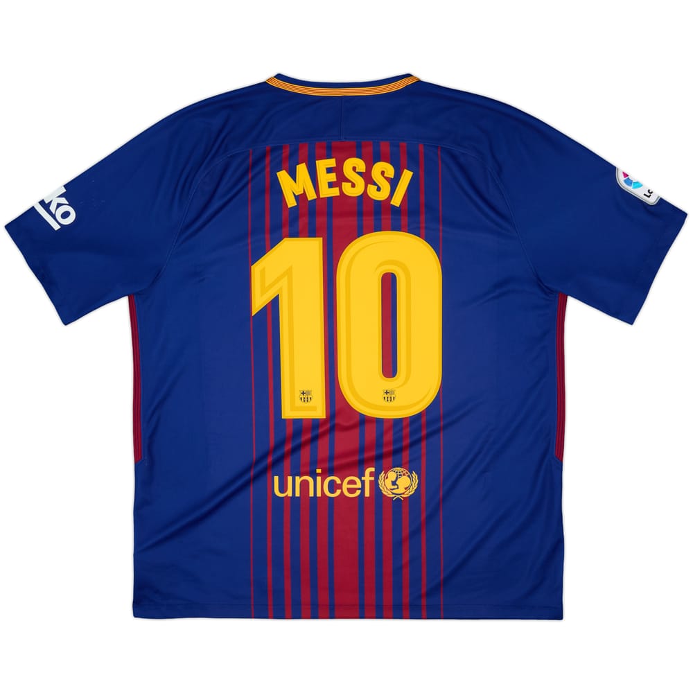 2017-18 Barcelona Home Shirt Messi #10 - 8/10 - (XL)