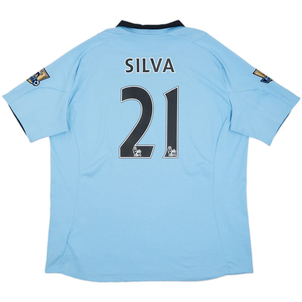 2012-13 Manchester City Home Shirt Silva #21 - 7/10 - (XXL)