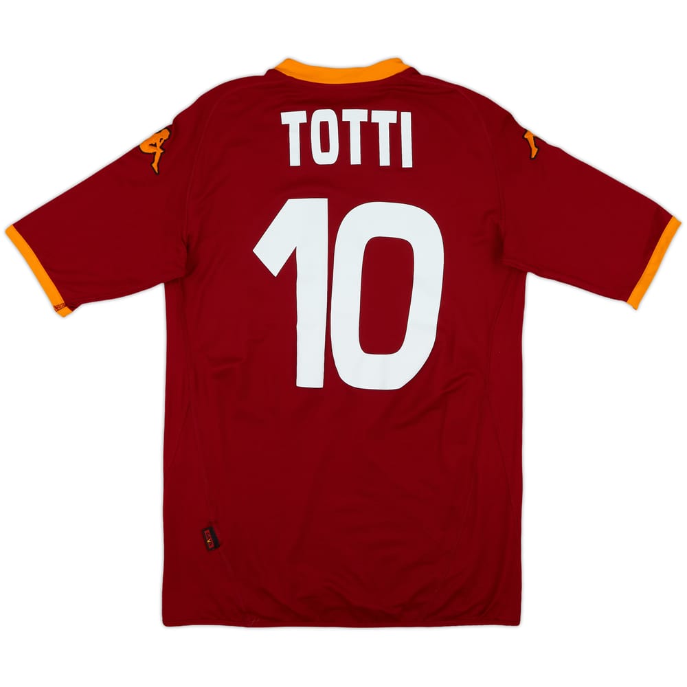 2007-08 Roma Home Shirt Totti #10 - 8/10 - (L)