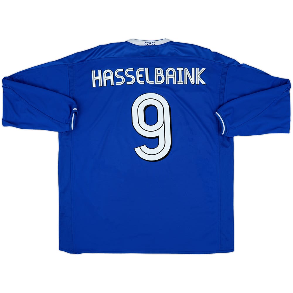 2003-05 Chelsea Home L/S Shirt Hasselbaink #9 - 9/10 - (XXL)