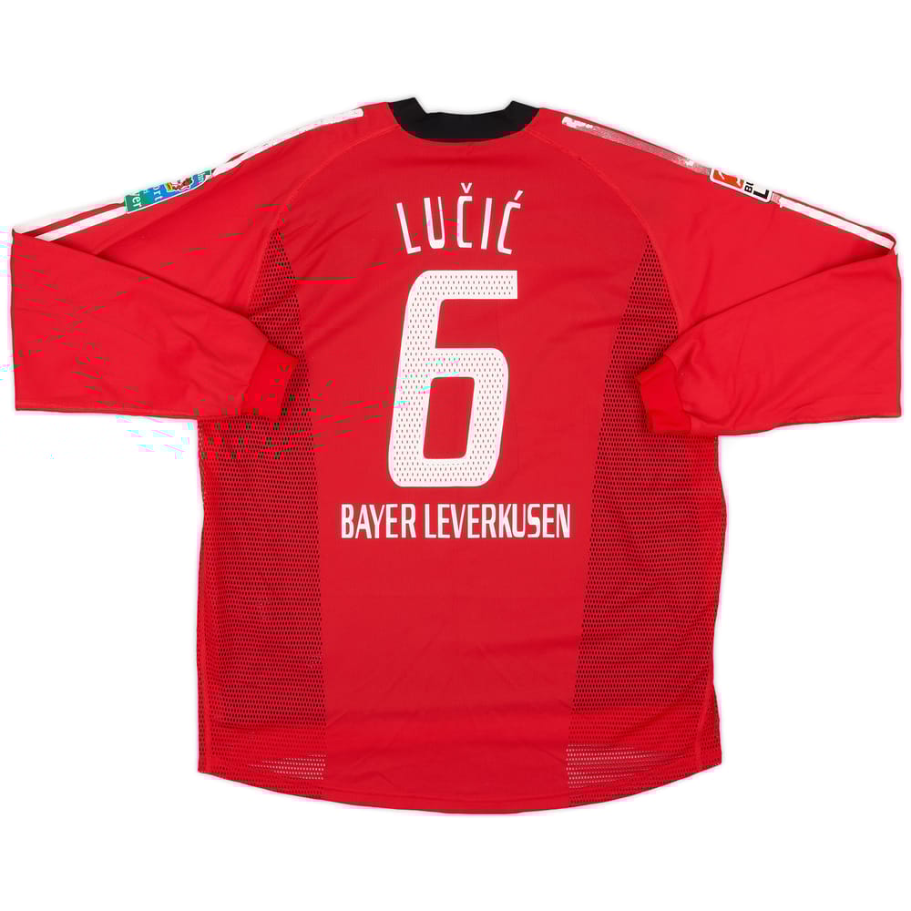 2003-04 Bayer Leverkusen Match Issue Home L/S Shirt Lucic #6