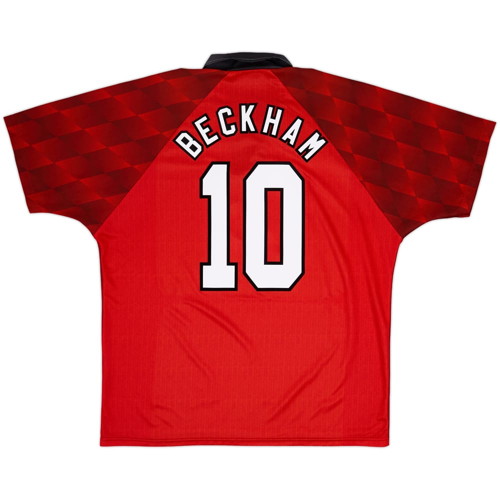 1996-98 Manchester United Home Shirt Beckham #10 - 8/10 - (XXL)
