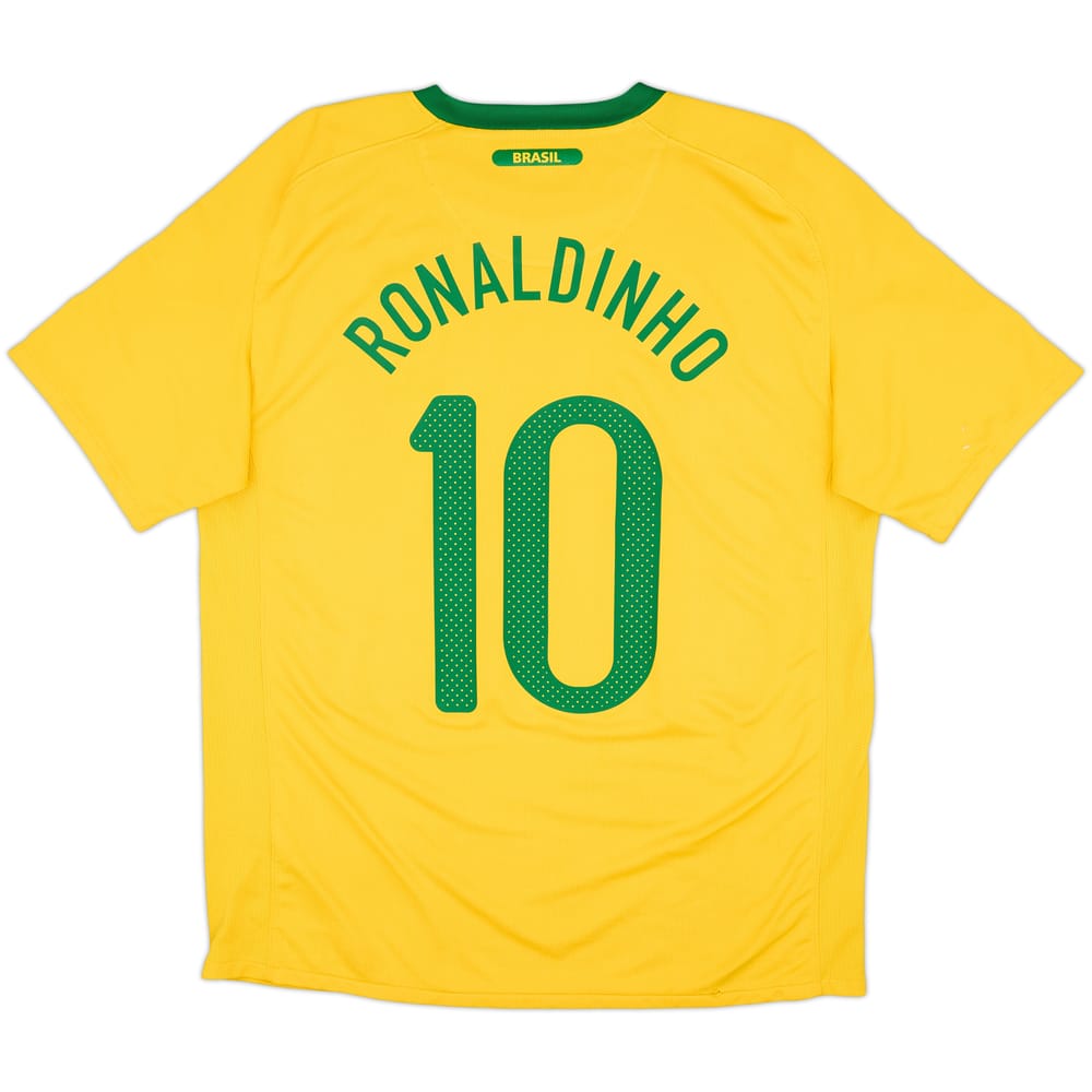 2010-11 Brazil Home Shirt Ronaldinho #10 - 6/10 - (L)