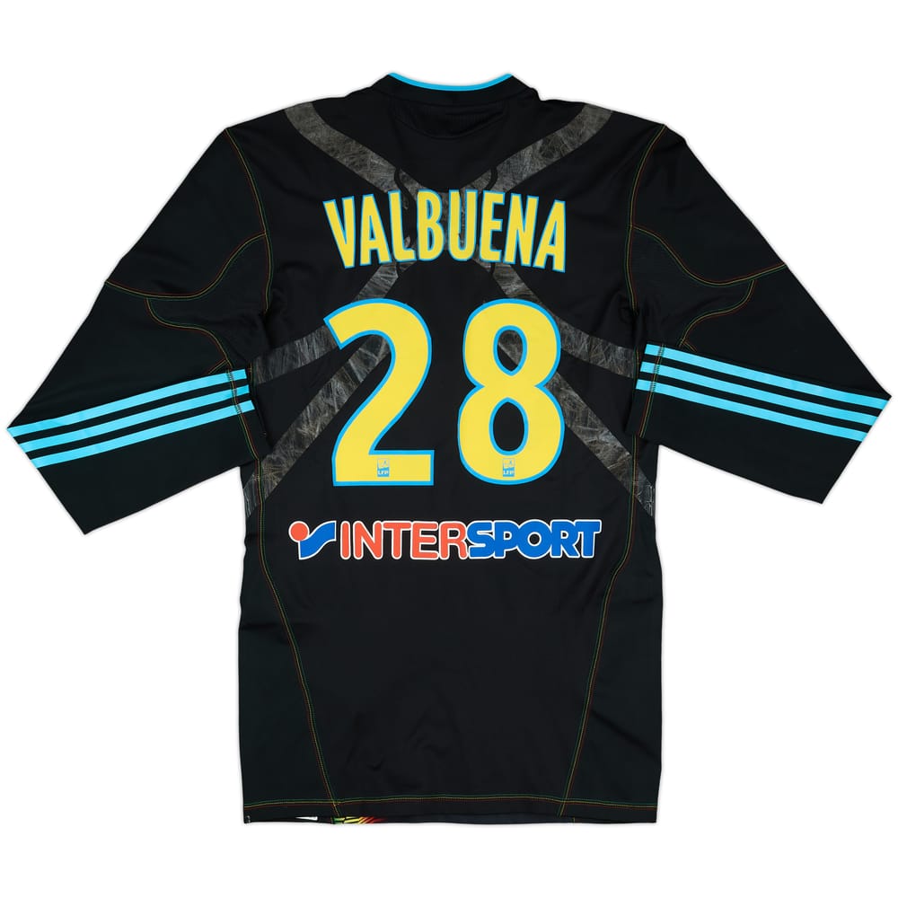 2010-11 Olympique Marseille Player Issue Techfit Third L/S Shirt Valbuena #28 - 7/10 - (L)