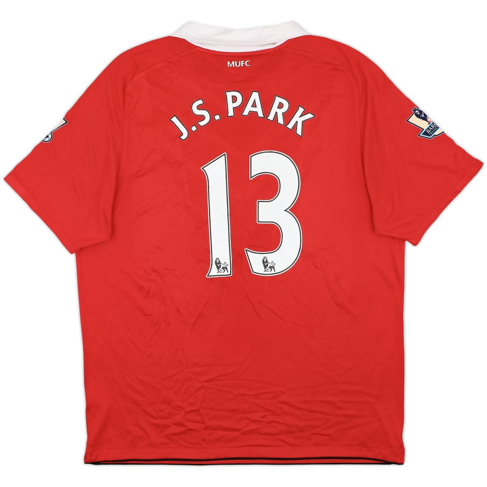 2010-11 Manchester United Home Shirt J.S.Park #13 - 5/10 - (XL)