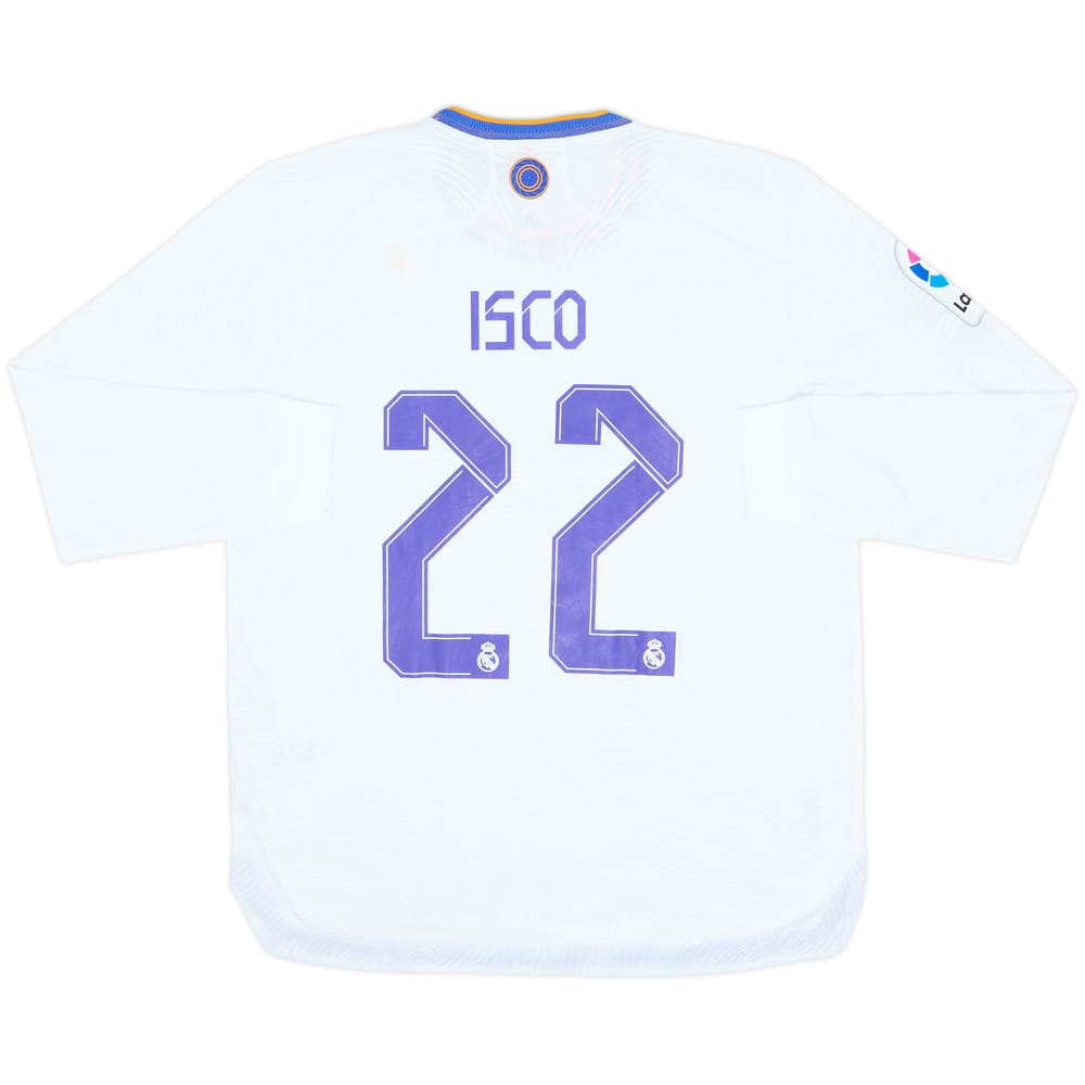 2021-22 Real Madrid Authentic Home L/S Shirt Isco #22 (L)