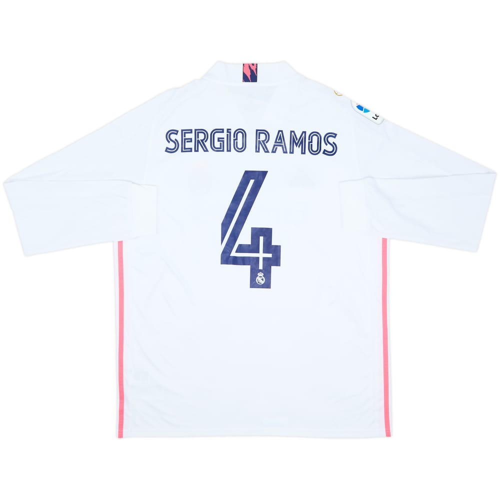 2020-21 Real Madrid Home L/S Shirt Sergio Ramos #4 (XL)