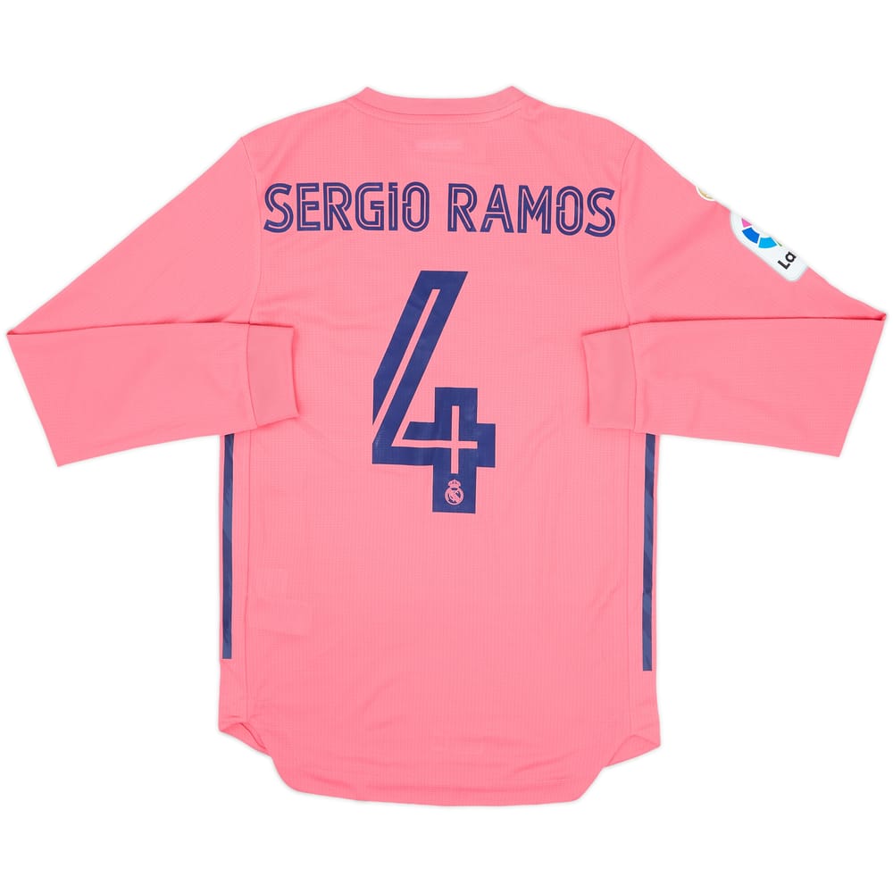 2020-21 Real Madrid Authentic Away L/S Shirt Sergio Ramos #4 (S)